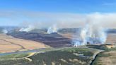 Equilibrium/Sustainability — Historic tundra fire blazing in southwest Alaska