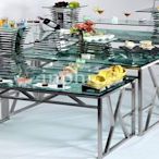 INPHIC-幻象茶歇台多功能不鏽鋼玻璃自助餐組合架食品糕點心展示架