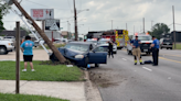 Car crashes into utility pole in Twin City knocks out power to police station