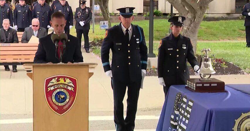 Suffolk Police Department holds ceremony to honor 29 officers killed in the line of duty