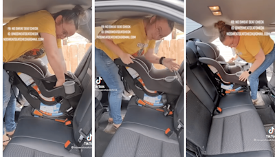 Mom’s viral safety hack shows how to install a car seat as tightly as possible