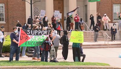 Protesters enter University of Rochester's Wallis Hall