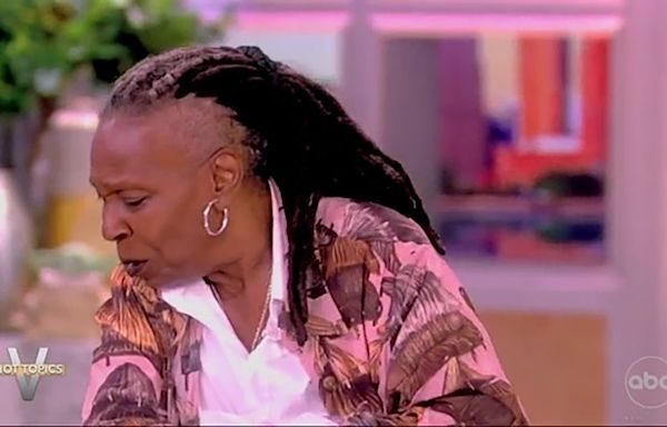 'The View' co-host Whoopi Goldberg spits after saying Trump's name to audience's delight