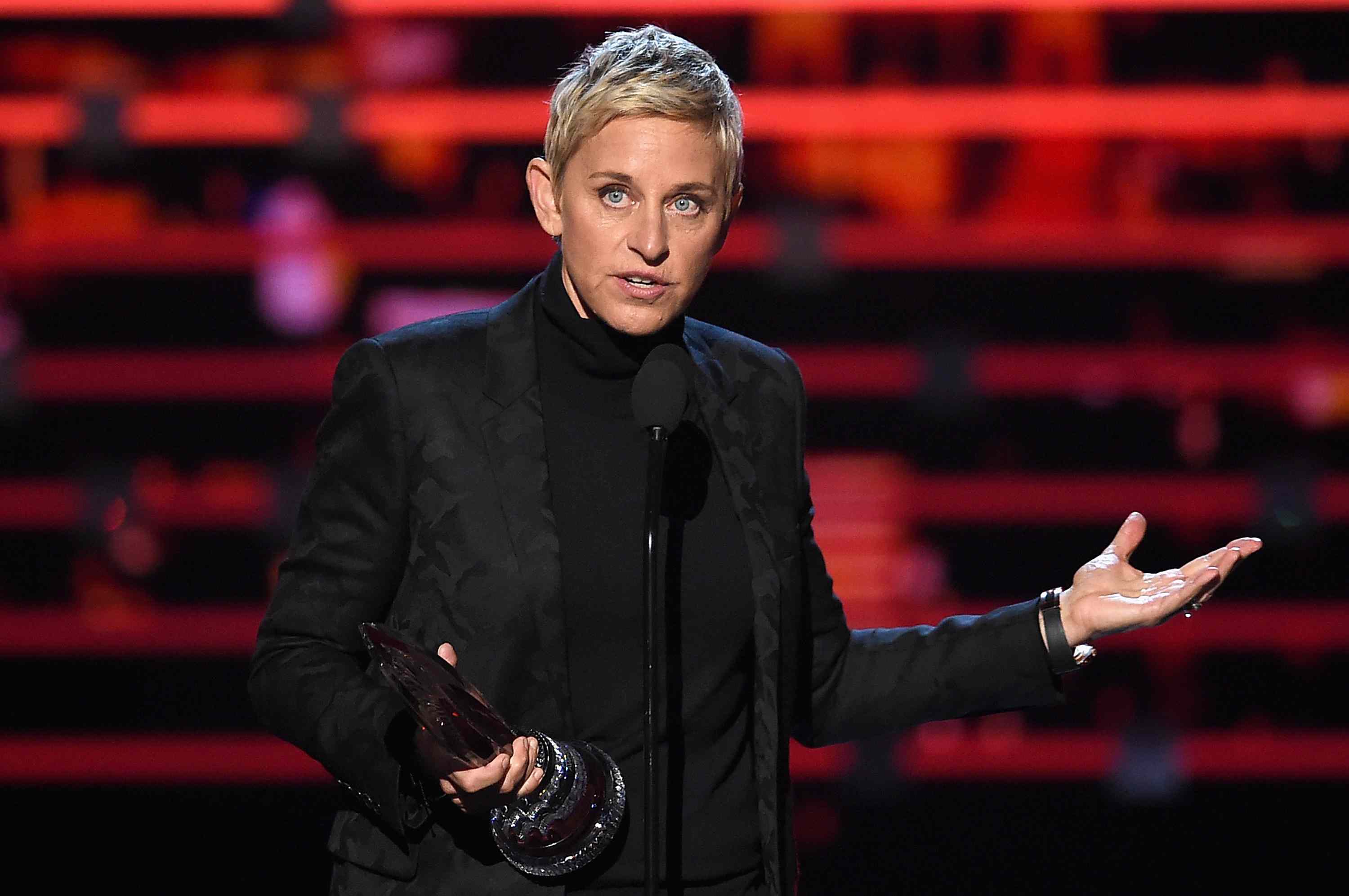 Ellen DeGeneres Jokes About Getting 'Kicked Out of Show Business' After Toxic Workplace Claims: I 'Had a Hard Time'