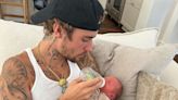 Justin Bieber Shares Cute Image of Him Bottle Feeding 'Niece' Poppy: 'Absolutely Obsessed'