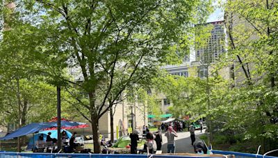 Pro-Palestinian encampment sets up on UQAM lawn