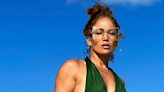 Jennifer Lopez Rocks A High-Rise, Low-Cut Swimsuit For A Beach Day In Turks And Caicos