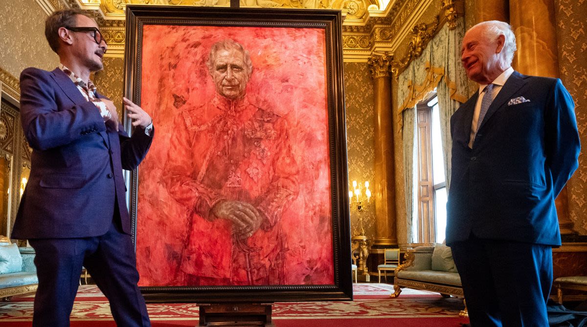 The Artist Behind King Charles' Royal Portrait Explains His Decision to Use So Much Red