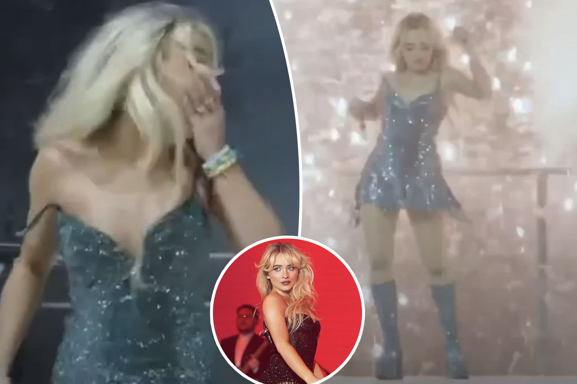 Sabrina Carpenter runs screaming off stage after close call with fireworks at Outside Lands Music Festival