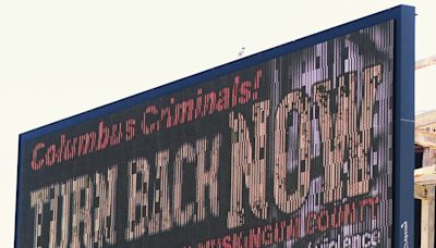 Billboard warns 'Columbus criminals' to go home or face prison — but who put it up?