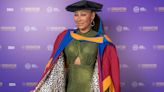 Mel B wows in leopard print graduation gown as she picks up honorary doctorate