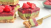 No-Bake Vegan Raspberry Matcha Bars Recipe