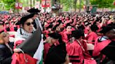 Group of graduates walk out of Harvard commencement chanting 'Free, free Palestine'