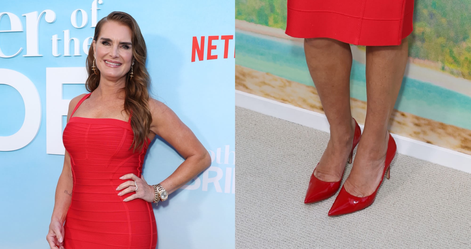 Brooke Shields Goes Classic in Pointed Pumps for ‘Mother of the Bride’ Premiere