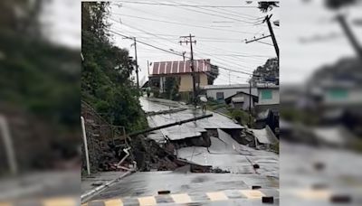 Vídeo: chuva provoca desmoronamento de rua em Gramado
