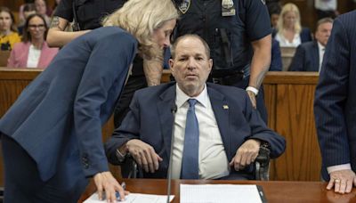 Harvey Weinstein appears in court after his New York rape conviction was overturned