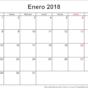 Calendario Mes De enero