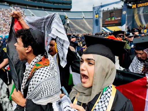 Anti-war protest ruffles University of Michigan as demonstrations collide with graduation season