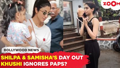 Shilpa Shetty's cute day out with daughter | Khushi Kapoor avoids paps?