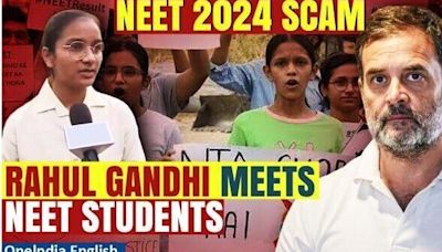 NEET Paper Leak Scam: Rahul Gandhi Meets NEET Aspirants, Says Will Fight For Them | Watch