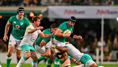 As it happened: Ciarán Frawley’s late drop goal clinches Test win for Ireland in South Africa