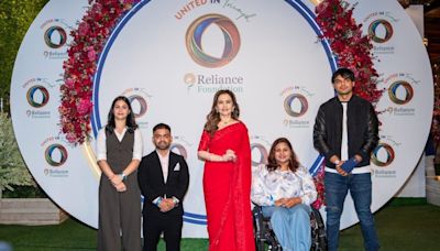 Nita Ambani poses with Manu Bhaker, Neeraj Chopra at Antilia. Radhika Merchant seen in inside pics