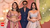 Shah Rukh Khan strikes a royal pose with his lovely ladies, wife Gauri and daughter Suhana at Anant Ambani and Radhika Merchant's Shubh Aashirwad ceremony - See...