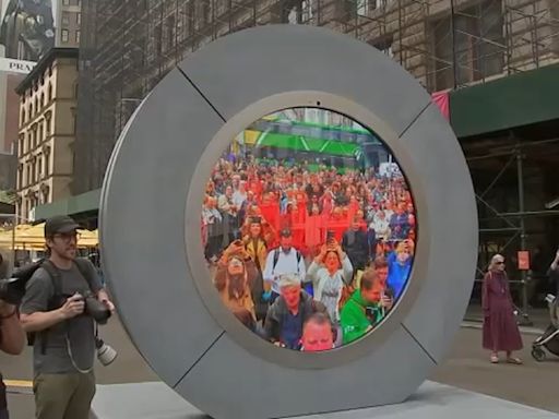 New art installation near Flatiron Building provides live window between New York City and Dublin