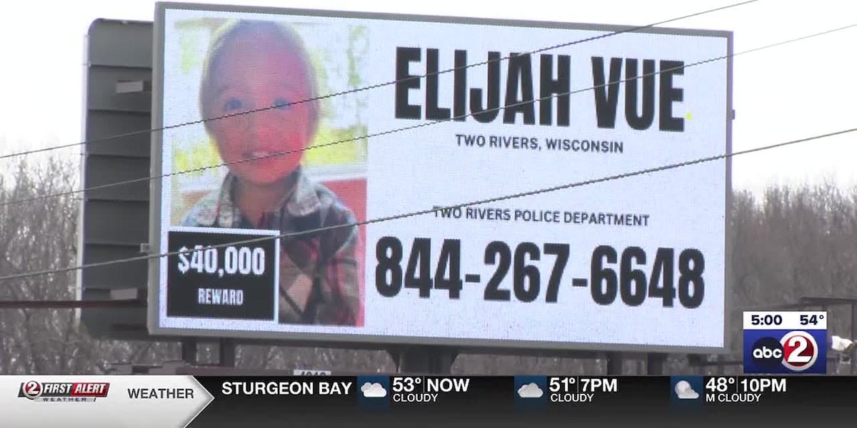 Two Rivers Police: Search for Elijah Vue includes searching manholes throughout county