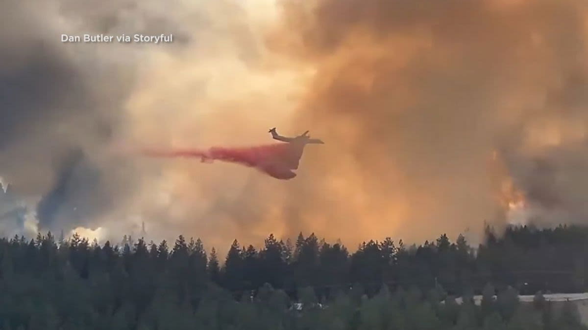 Tankers drop fire retardant on Spokane Fire - KYMA