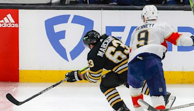 Brad Marchand thinks Sam Bennett "got away with one" but says that's part of playoff hockey