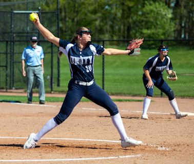 Unity Christian pitching gem opens softball doubleheader split with Byron Center