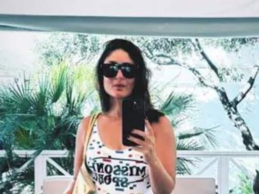 Kareena Kapoor Khan Rocks Beach Fashion In A Printed Swimsuit With Linen Pants - News18