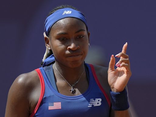 Coco Gauff loses an argument with the chair umpire and a match to Donna Vekic at the Paris Olympics