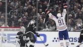 Kane makes impact with Gordie Howe hat trick, Oilers rout Kings to take series lead