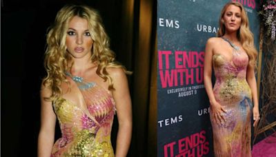 Deslumbrante! Blake Lively usa vestido de Britney Spears