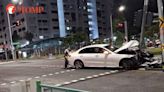 Man arrested for drink-driving after his Mercedes knocks down traffic light in Bukit Panjang at 3am