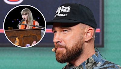 Travis Kelce Cries as Taylor Swift Sings Love Song Mashup for Him at Eras Tour in Amsterdam