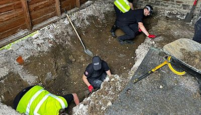 Police dig inside barn in search for remains of murdered Muriel McKay