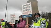 Drax canteen workers strike in London