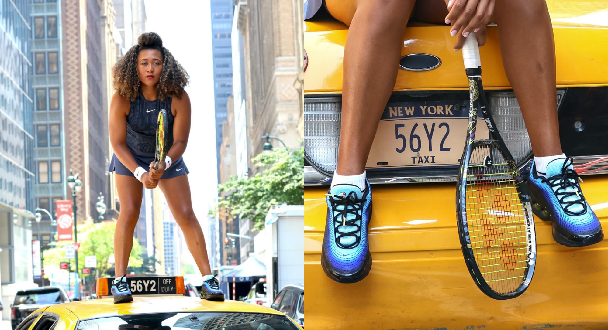 Naomi Osaka Takes Tenniscore to the Streets of NYC in Air Max Sneakers While Shooting Maybelline Commercial