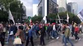 Colapsan Reforma e Insurgentes por marcha del SME y ANUEE