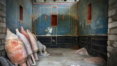 A 'stunning' discovery: Rare and expensive blue room unearthed in Pompeii