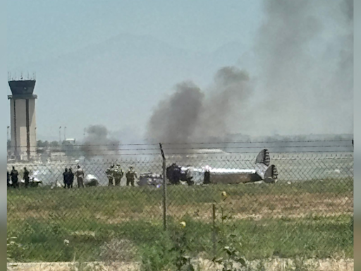 Vintage plane crashes after takeoff from Chino Airport; 2 dead