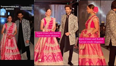 'Zero chemistry, bad walk on runway': Kartik Aaryan, Triptii Dimri in traditional outfits turn showstoppers at Manish Malhotra's show