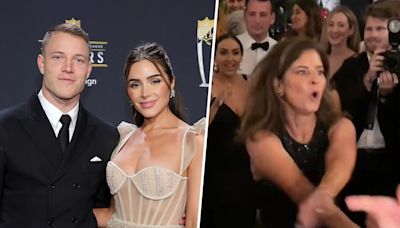 Watch Christian McCaffrey’s mom rock the dance floor at the NFL star's wedding to Olivia Culpo