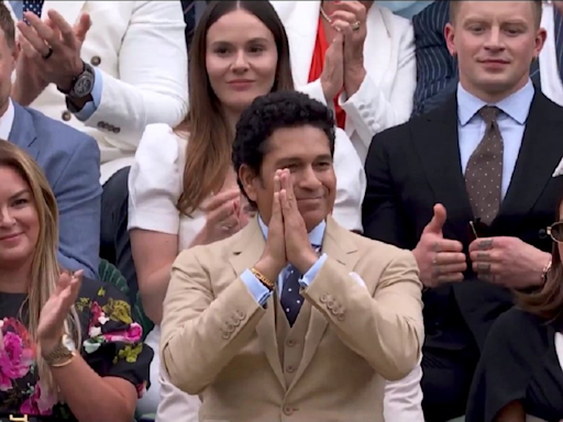 Watch: Sachin Tendulkar Gets Memorable Welcome At Wimbledon 2024, Joe Root Claps For Master Blaster