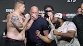 UFC 279 ceremonial weigh-in faceoffs highlights and photo gallery