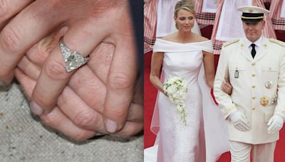 Looking Back at Princess Charlene and Prince Albert II of Monaco’s Wedding: The 3-Carat Engagement Ring...