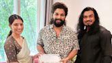 PHOTOS: Bride-to-be Varalaxmi Sarathkumar and her fiance meet Allu Arjun as she invites him to her wedding